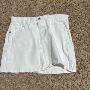 White jean skirt